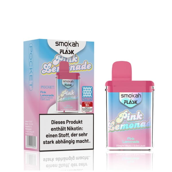 Smokah x Flask Pocket E-Shisha Pink Lemonade