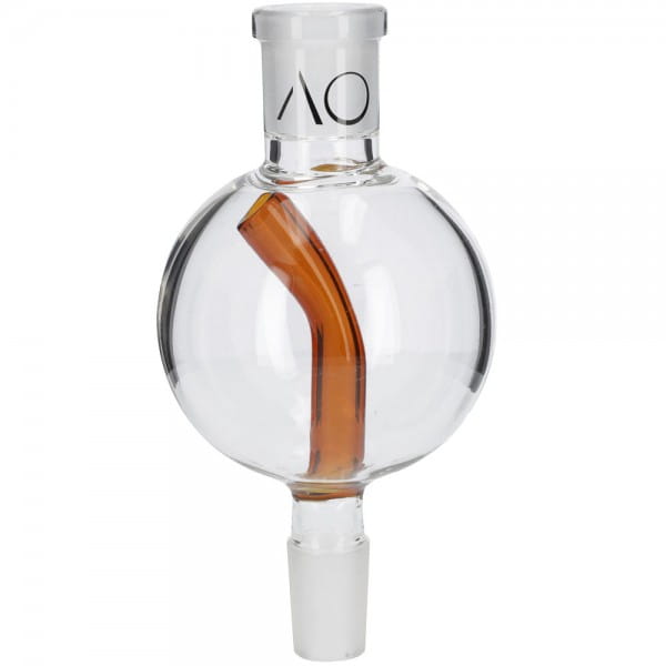 AO Glas Molassefänger 18/8 Kugel 75mm Stem - Amber