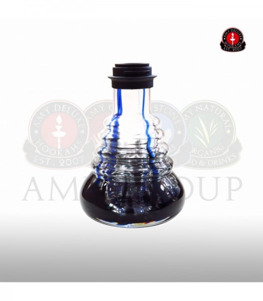 Glasbowl Amy Small Rips - blue / black powder